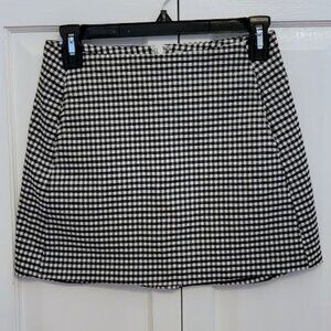 Urban Outfitters Black/White Check Mini Skirt, Size XS